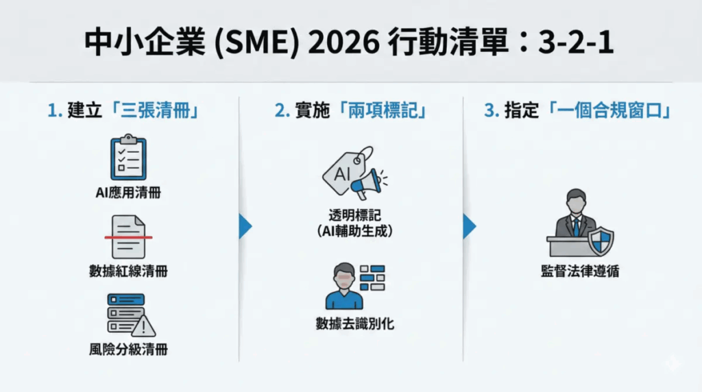給中小企業（SME）的 2026 行動清單：3-2-1